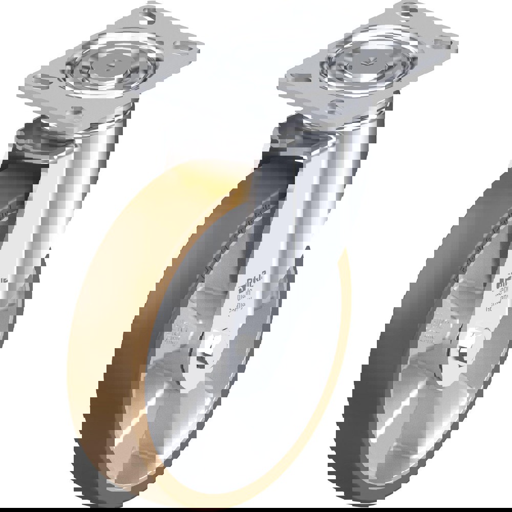 Top Plate Casters; Mount Type: Plate ; Number of Wheels: 1.000 ; Wheel Diameter (Inch): 4 ; Wheel Material: Polyurethane ; Wheel Width (Inch): 1-9/16 ; Wheel Color: Light Brown