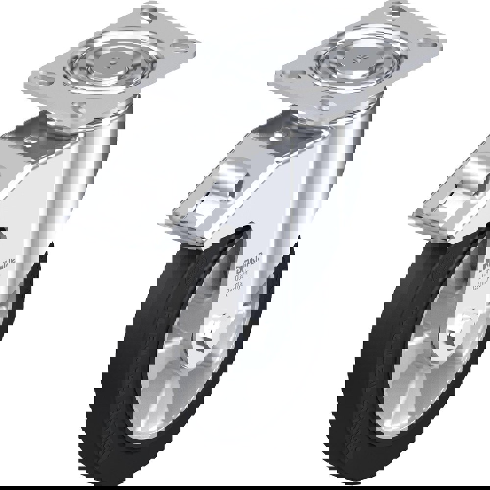 Top Plate Casters; Mount Type: Plate ; Number of Wheels: 1.000 ; Wheel Diameter (Inch): 4 ; Wheel Material: Rubber ; Wheel Width (Inch): 1-9/16 ; Wheel Color: Gray