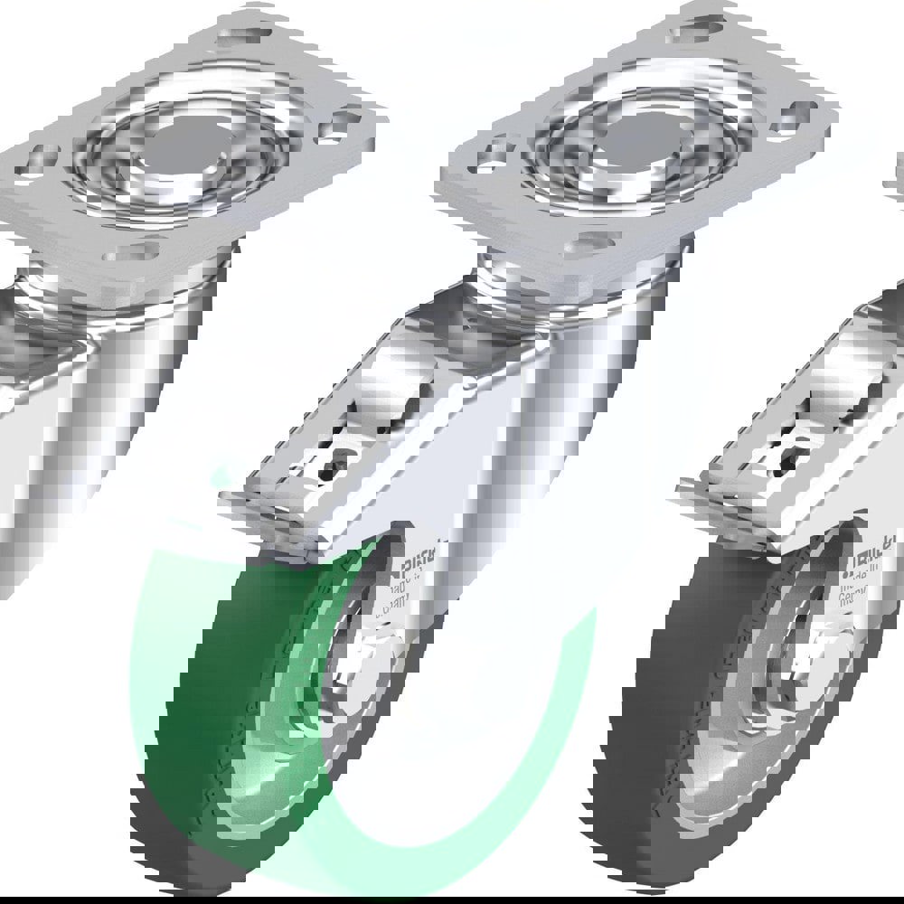 Top Plate Casters; Mount Type: Plate ; Number of Wheels: 1.000 ; Wheel Diameter (Inch): 6 ; Wheel Material: Rubber ; Wheel Width (Inch): 2 ; Wheel Color: Gray