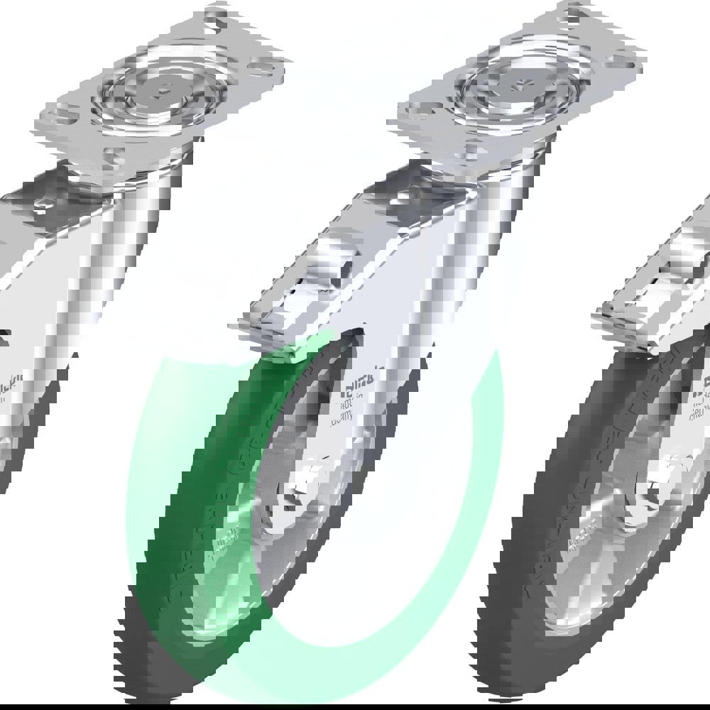 Top Plate Casters; Mount Type: Plate ; Number of Wheels: 1.000 ; Wheel Diameter (Inch): 6 ; Wheel Material: Polyurethane ; Wheel Width (Inch): 2 ; Wheel Color: Light Brown