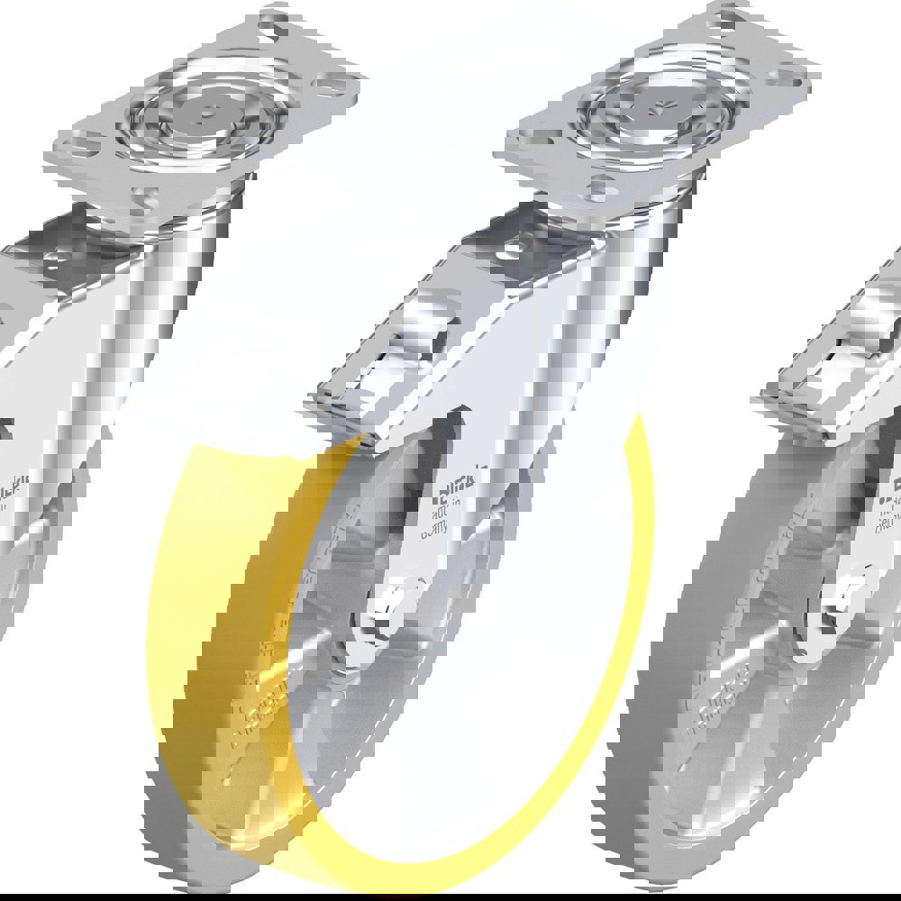 Top Plate Casters; Mount Type: Plate ; Number of Wheels: 1.000 ; Wheel Diameter (Inch): 5 ; Wheel Material: Polyurethane ; Wheel Width (Inch): 1-9/16 ; Wheel Color: Light Brown