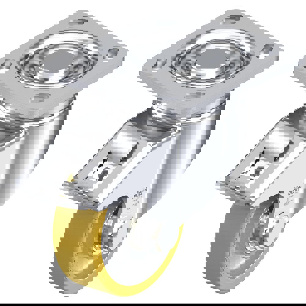 Top Plate Casters; Mount Type: Plate ; Number of Wheels: 1.000 ; Wheel Diameter (Inch): 6 ; Wheel Material: Polyurethane ; Wheel Width (Inch): 2 ; Wheel Color: Light Brown