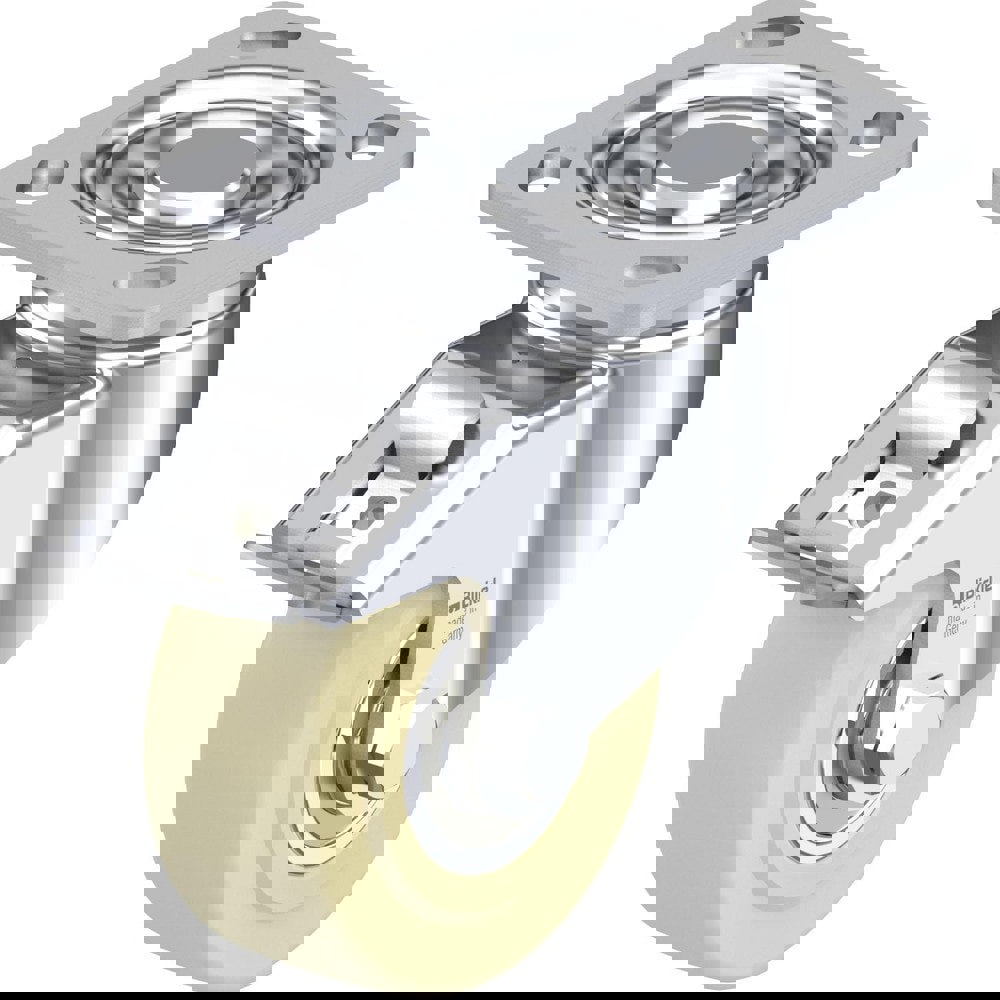 Top Plate Casters; Mount Type: Plate ; Number of Wheels: 1.000 ; Wheel Diameter (Inch): 8 ; Wheel Material: Polyurethane ; Wheel Width (Inch): 2 ; Wheel Color: Light Brown