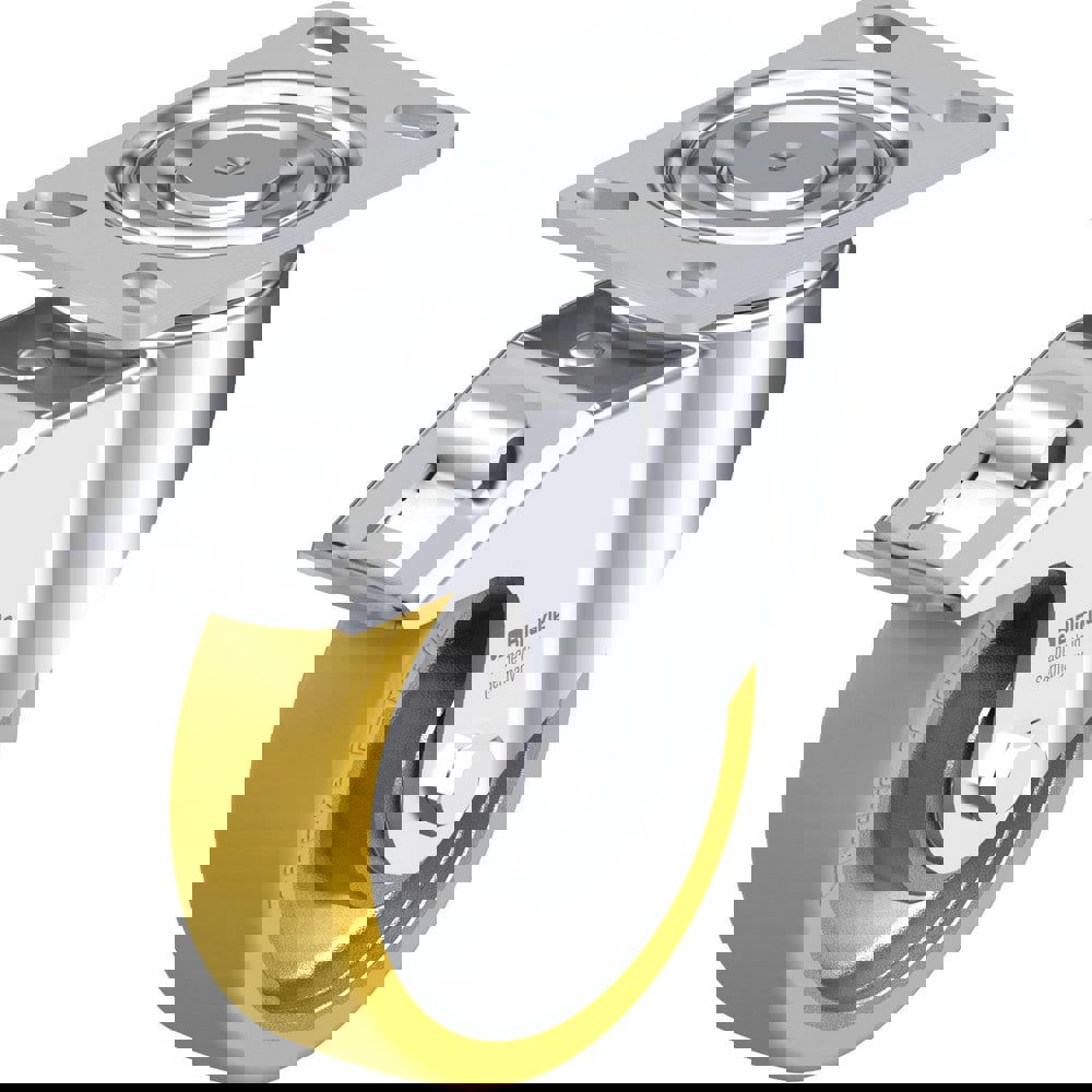 Top Plate Casters; Mount Type: Plate ; Number of Wheels: 1.000 ; Wheel Diameter (Inch): 4 ; Wheel Material: Synthetic ; Wheel Width (Inch): 1-7/16 ; Wheel Color: Gray