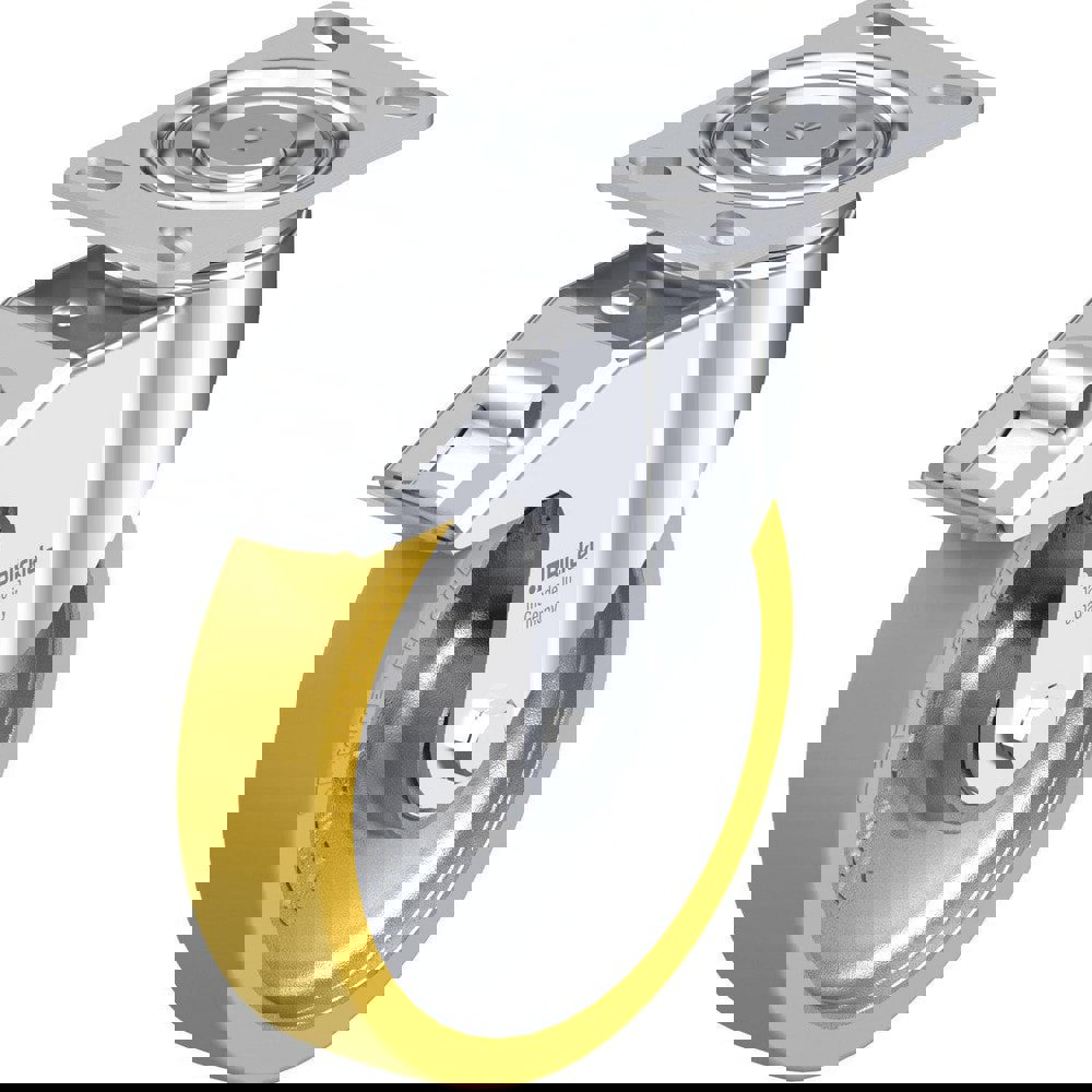 Top Plate Casters; Mount Type: Plate ; Number of Wheels: 1.000 ; Wheel Diameter (Inch): 5 ; Wheel Material: Synthetic ; Wheel Width (Inch): 1-9/16 ; Wheel Color: Gray