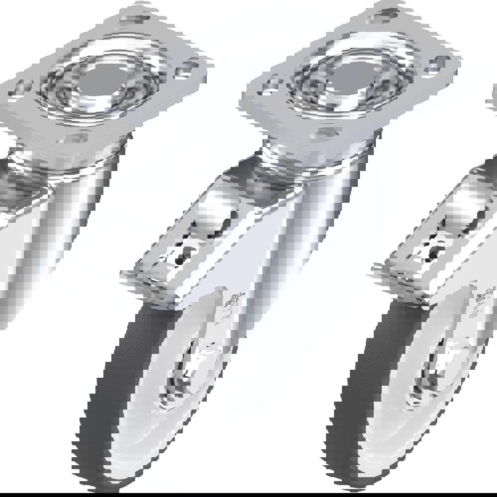 Top Plate Casters; Mount Type: Plate ; Number of Wheels: 1.000 ; Wheel Diameter (Inch): 6 ; Wheel Material: Synthetic ; Wheel Width (Inch): 2 ; Wheel Color: Gray