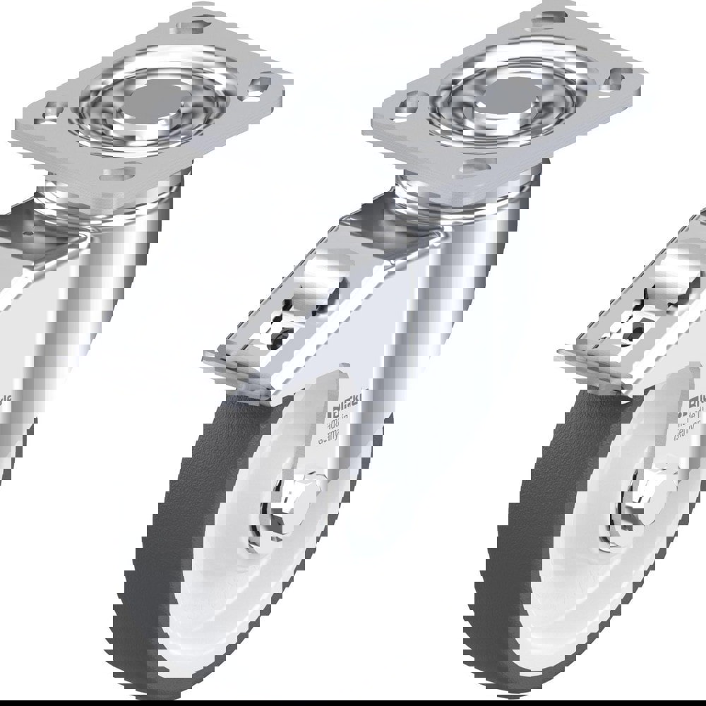 Top Plate Casters; Mount Type: Plate ; Number of Wheels: 1.000 ; Wheel Diameter (Inch): 8 ; Wheel Material: Synthetic ; Wheel Width (Inch): 2 ; Wheel Color: Gray