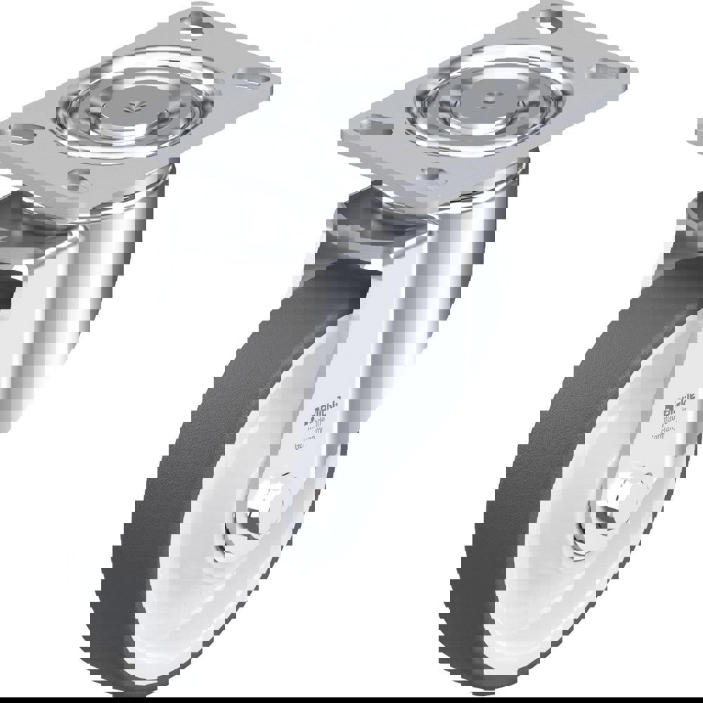 Top Plate Casters; Mount Type: Plate ; Number of Wheels: 1.000 ; Wheel Diameter (Inch): 8 ; Wheel Material: Synthetic ; Wheel Width (Inch): 2 ; Wheel Color: Gray