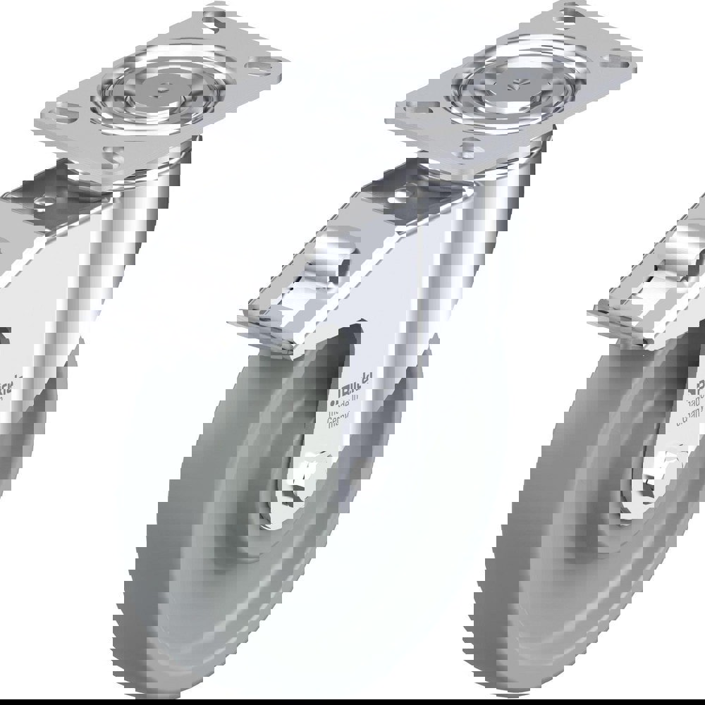 Top Plate Casters; Mount Type: Plate ; Number of Wheels: 1.000 ; Wheel Diameter (Inch): 4 ; Wheel Material: Synthetic ; Wheel Width (Inch): 1-3/16 ; Wheel Color: Dark Gray