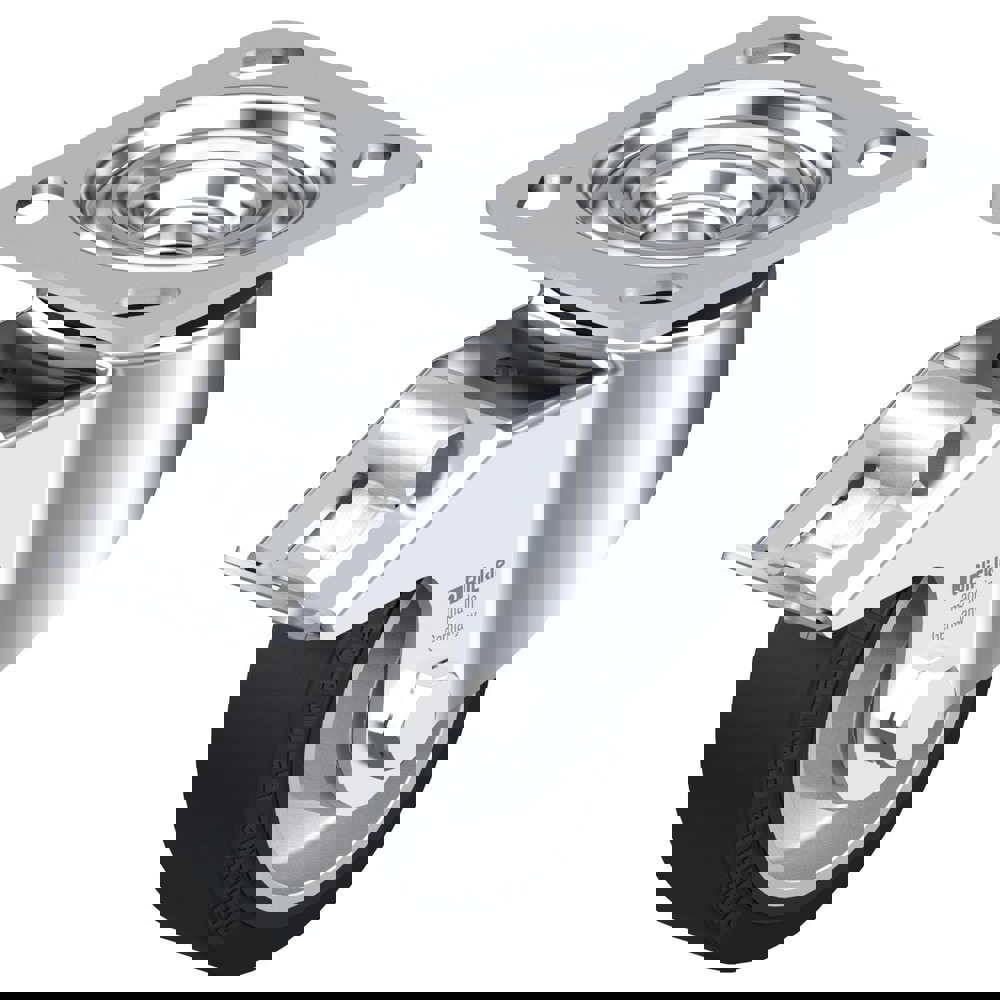 Top Plate Casters; Mount Type: Plate ; Number of Wheels: 1.000 ; Wheel Diameter (Inch): 4 ; Wheel Material: Synthetic ; Wheel Width (Inch): 1-1/4 ; Wheel Color: Black