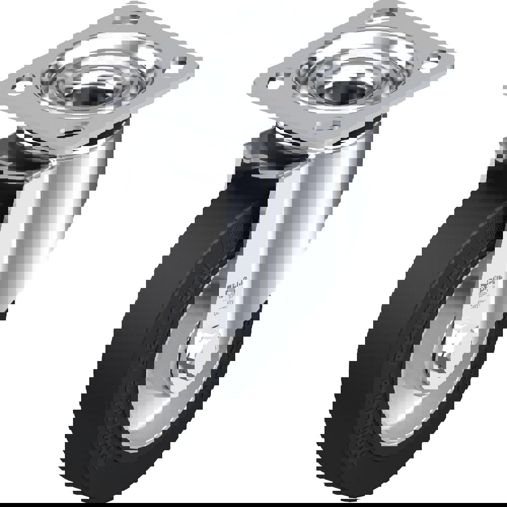 Top Plate Casters; Mount Type: Plate ; Number of Wheels: 1.000 ; Wheel Diameter (Inch): 4 ; Wheel Material: Synthetic ; Wheel Width (Inch): 1-1/4 ; Wheel Color: Black
