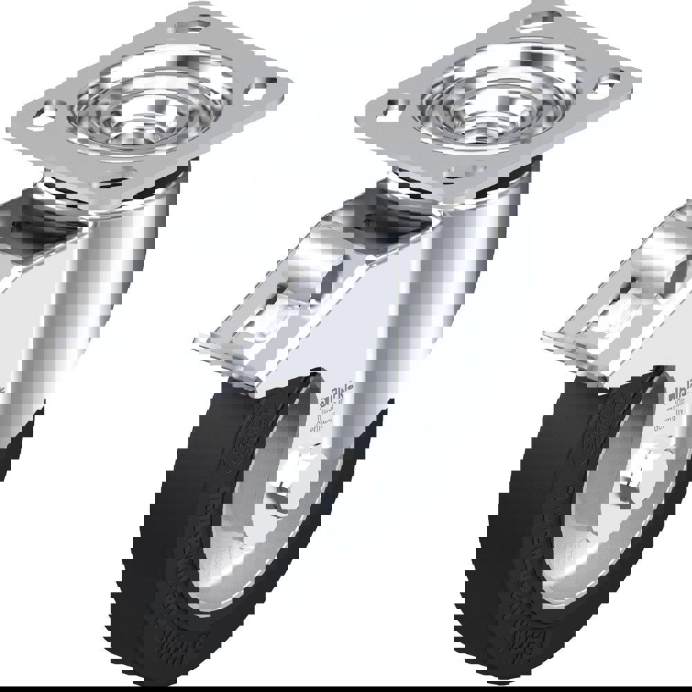 Top Plate Casters; Mount Type: Plate ; Number of Wheels: 1.000 ; Wheel Diameter (Inch): 5 ; Wheel Material: Synthetic ; Wheel Width (Inch): 1-1/4 ; Wheel Color: Black