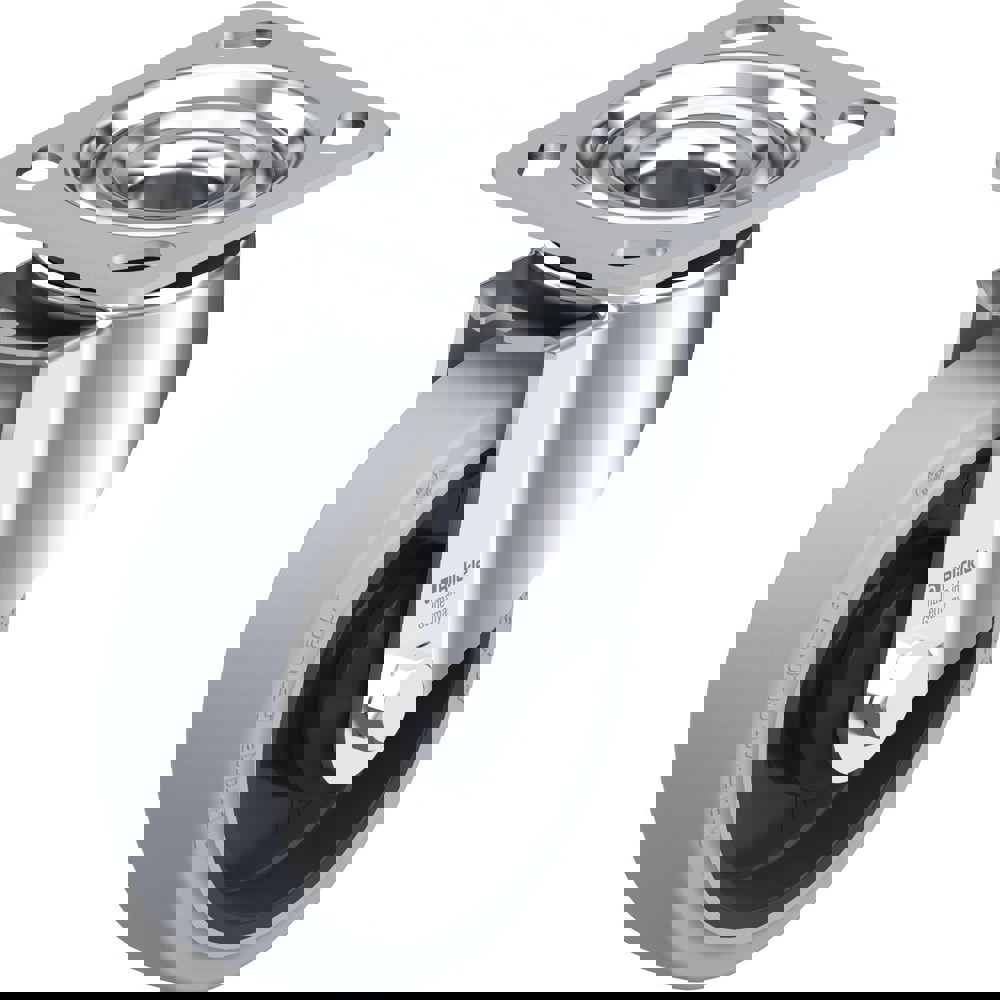 Top Plate Casters; Mount Type: Plate ; Number of Wheels: 1.000 ; Wheel Diameter (Inch): 3-1/8 ; Wheel Material: Rubber ; Wheel Width (Inch): 1-1/4 ; Wheel Color: Gray