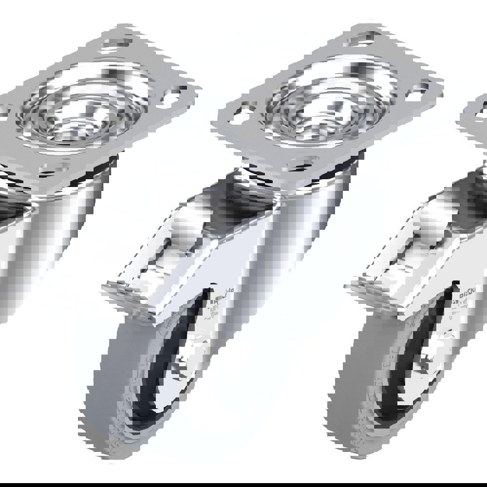 Top Plate Casters; Mount Type: Plate ; Number of Wheels: 1.000 ; Wheel Diameter (Inch): 3-1/8 ; Wheel Material: Rubber ; Wheel Width (Inch): 1-1/4 ; Wheel Color: Gray