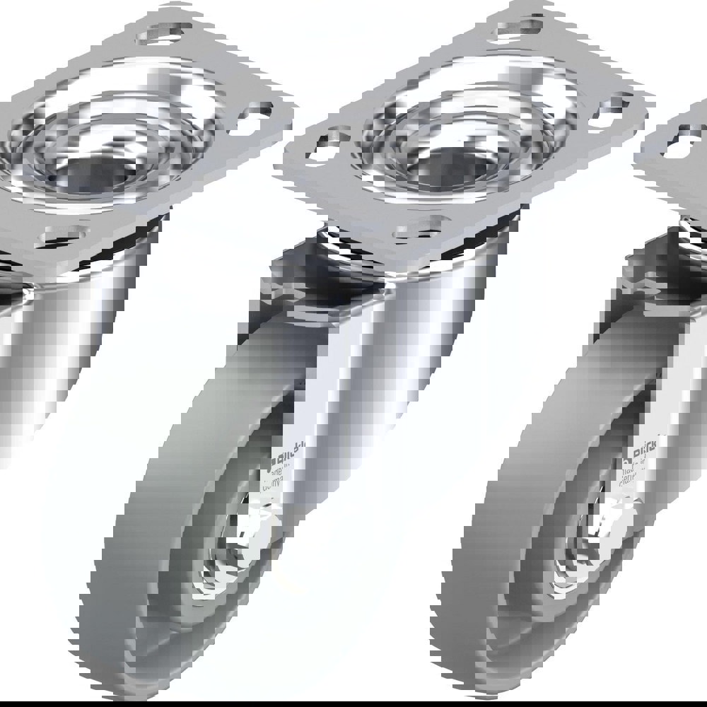 Top Plate Casters; Mount Type: Plate ; Number of Wheels: 1.000 ; Wheel Diameter (Inch): 4 ; Wheel Material: Rubber ; Wheel Width (Inch): 1-1/4 ; Wheel Color: Gray