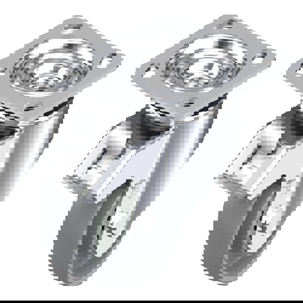 Top Plate Casters; Mount Type: Plate ; Number of Wheels: 1.000 ; Wheel Diameter (Inch): 5 ; Wheel Material: Rubber ; Wheel Width (Inch): 1-7/16 ; Wheel Color: Gray