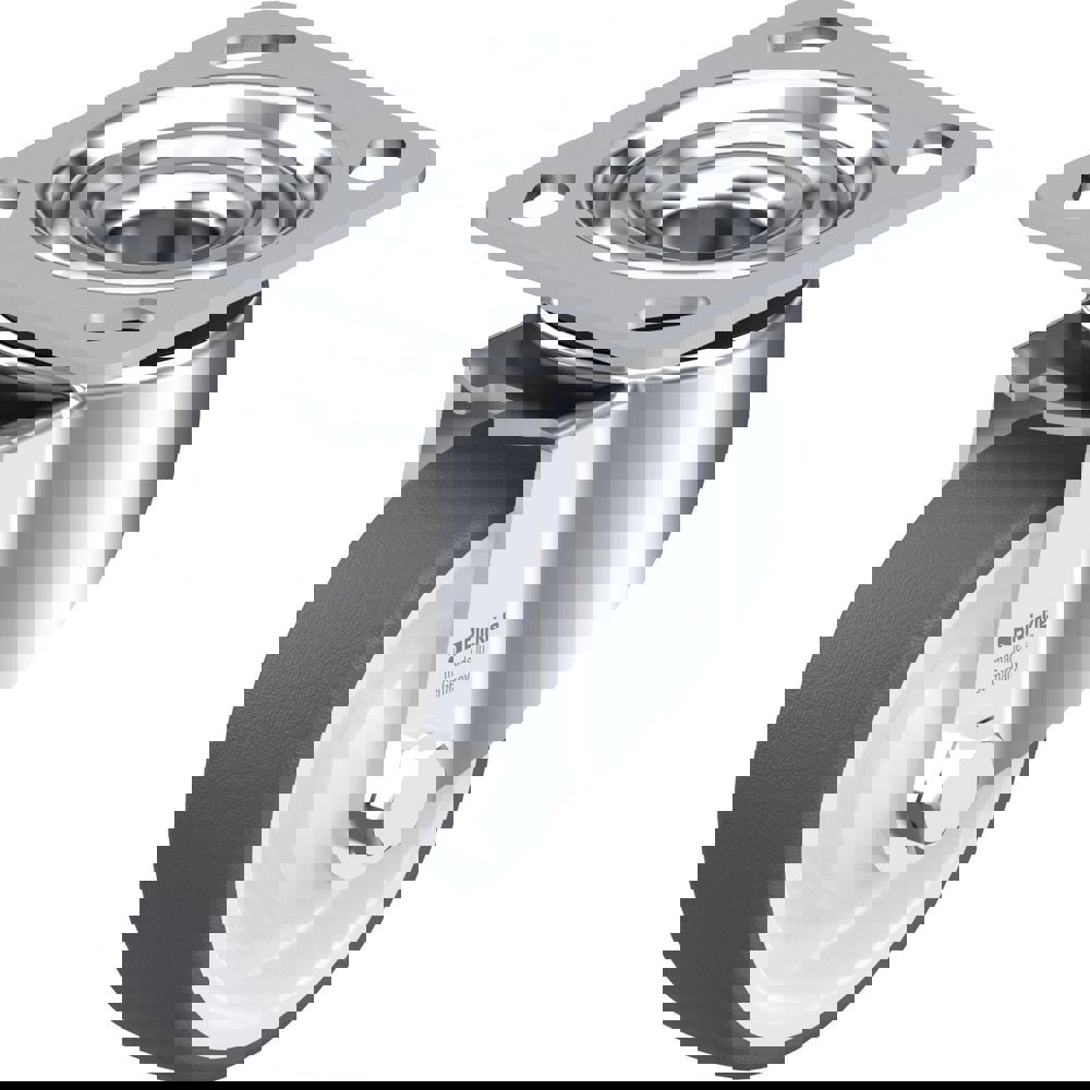 Top Plate Casters; Mount Type: Plate ; Number of Wheels: 1.000 ; Wheel Diameter (Inch): 5 ; Wheel Material: Rubber ; Wheel Width (Inch): 1-7/16 ; Wheel Color: Gray