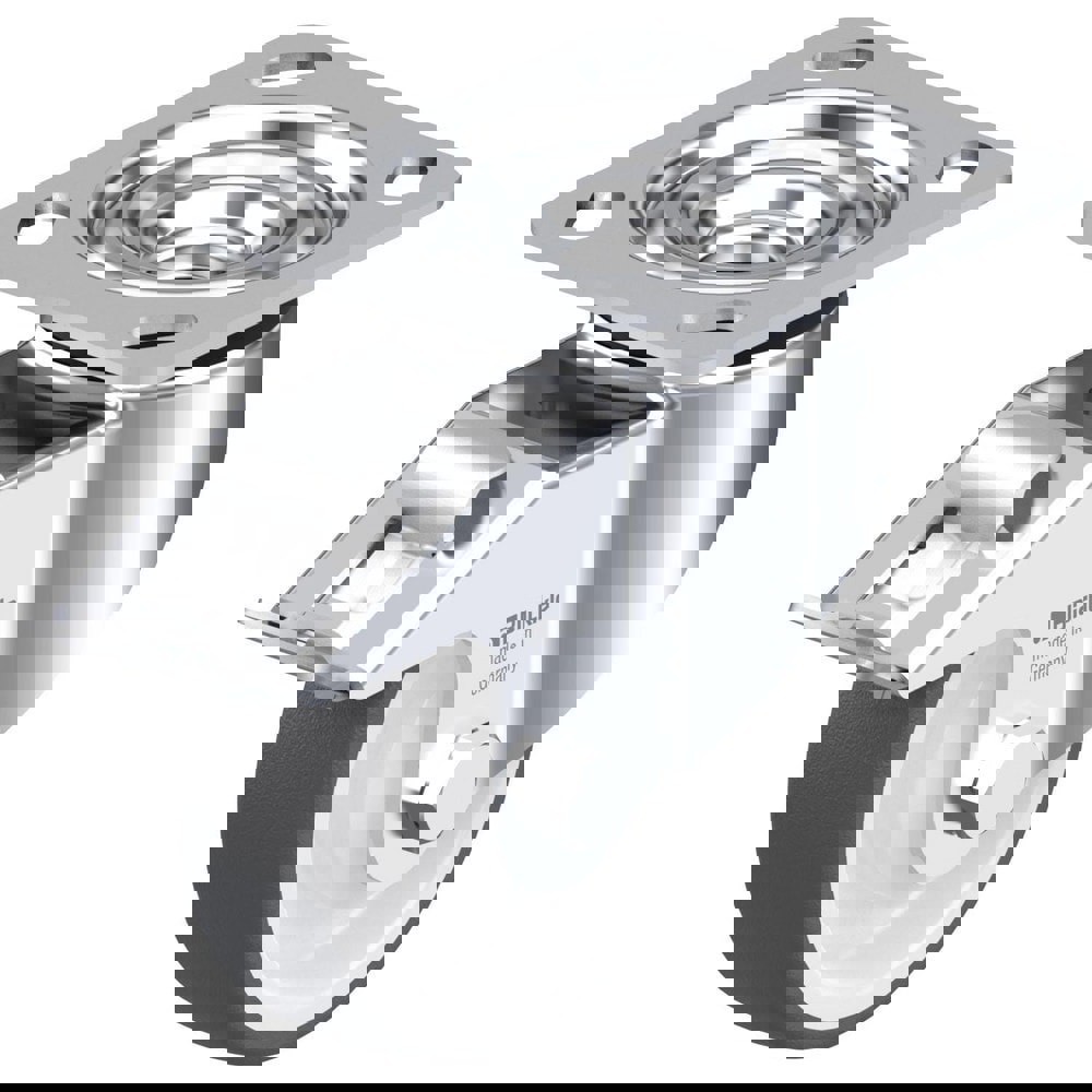 Top Plate Casters; Mount Type: Plate ; Number of Wheels: 1.000 ; Wheel Diameter (Inch): 3-1/8 ; Wheel Material: Rubber ; Wheel Width (Inch): 1-9/16 ; Wheel Color: Gray