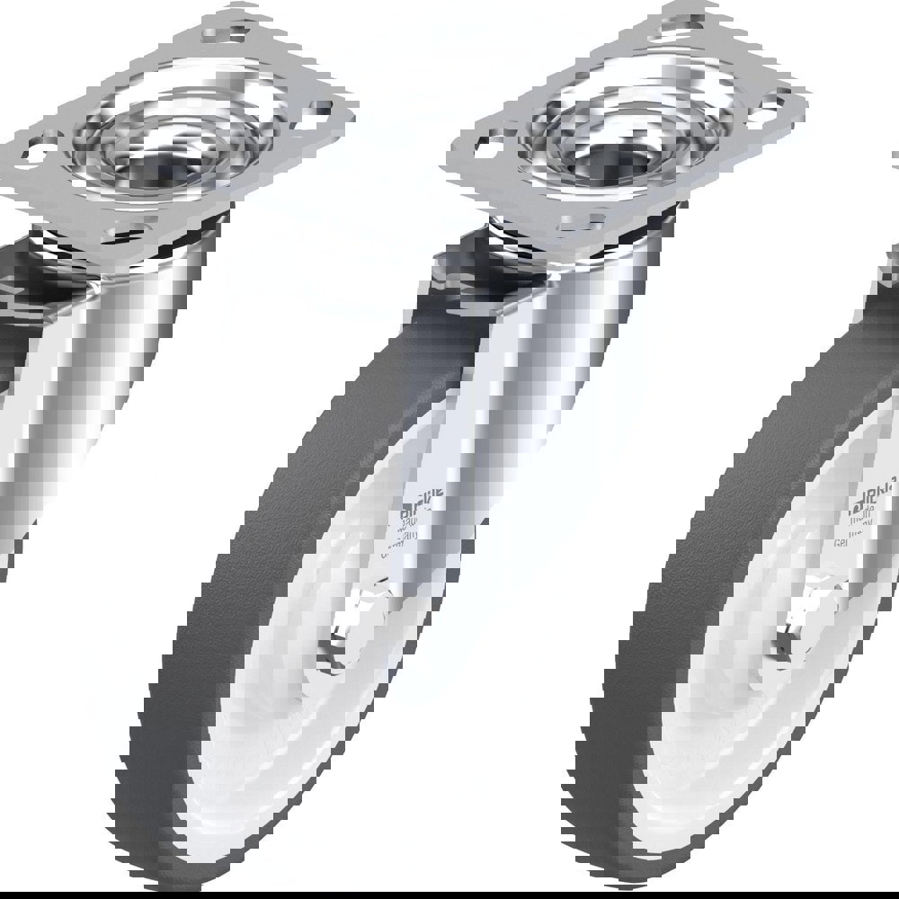 Top Plate Casters; Mount Type: Plate ; Number of Wheels: 1.000 ; Wheel Diameter (Inch): 3-1/8 ; Wheel Material: Rubber ; Wheel Width (Inch): 1-9/16 ; Wheel Color: Gray