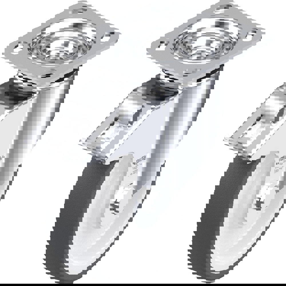 Top Plate Casters; Mount Type: Plate ; Number of Wheels: 1.000 ; Wheel Diameter (Inch): 4 ; Wheel Material: Synthetic ; Wheel Width (Inch): 1-7/16 ; Wheel Color: Gray