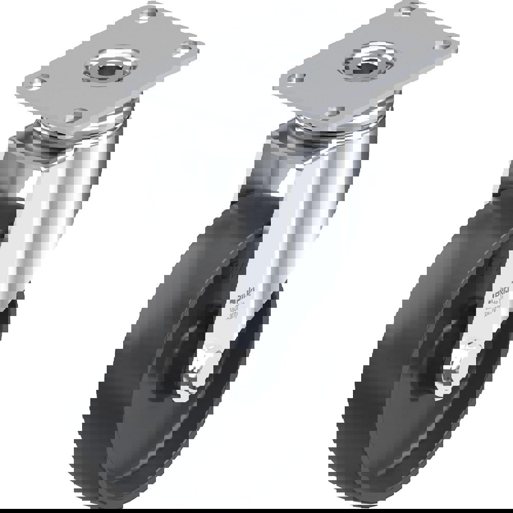 Top Plate Casters; Mount Type: Plate ; Number of Wheels: 1.000 ; Wheel Diameter (Inch): 3-1/8 ; Wheel Material: Polyurethane ; Wheel Width (Inch): 1-1/4 ; Wheel Color: Dark Gray