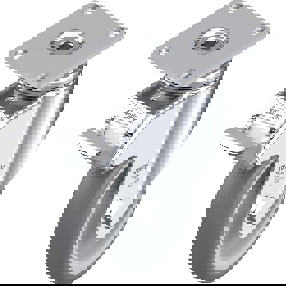 Top Plate Casters; Mount Type: Plate ; Number of Wheels: 1.000 ; Wheel Diameter (Inch): 3-1/8 ; Wheel Material: Rubber ; Wheel Width (Inch): 1-1/4 ; Wheel Color: Gray