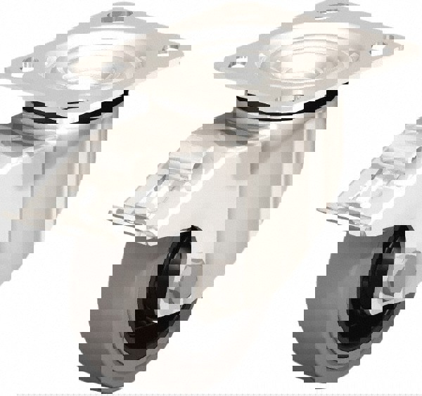 Swivel Top Plate Caster: Rubber, 4