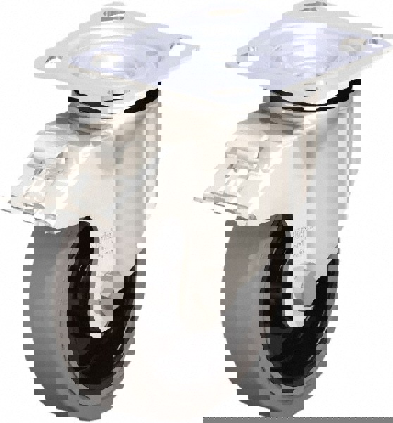 Swivel Top Plate Caster: Rubber, 5