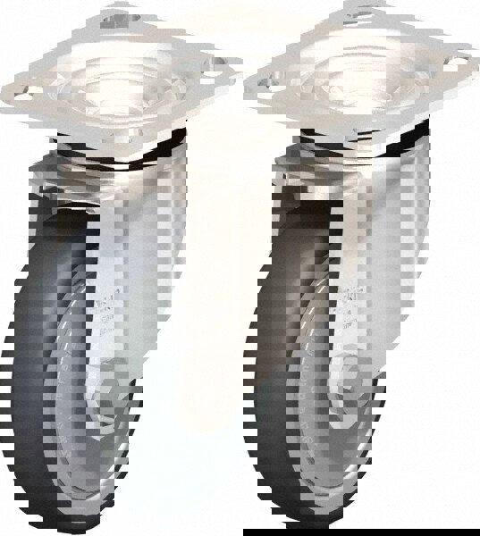 Swivel Top Plate Caster: Rubber, 4