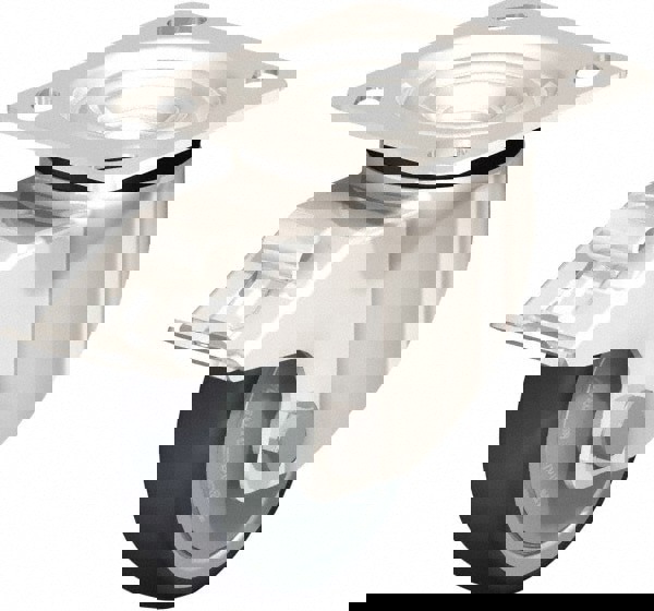 Swivel Top Plate Caster: Rubber, 4