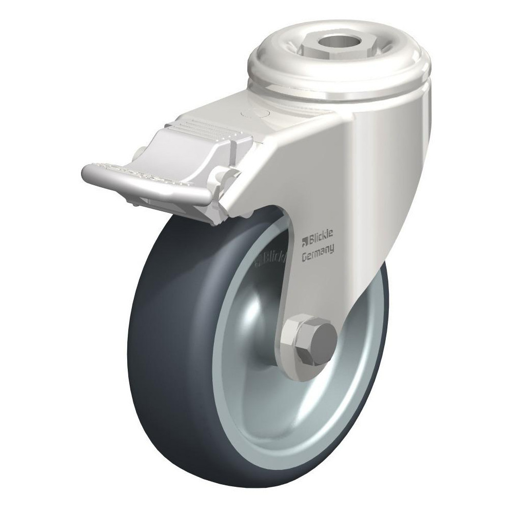 Top Plate Casters; Mount Type: Plate ; Number of Wheels: 1.000 ; Wheel Diameter (Inch): 4 ; Wheel Material: Synthetic ; Wheel Width (Inch): 1-7/16 ; Wheel Color: Gray
