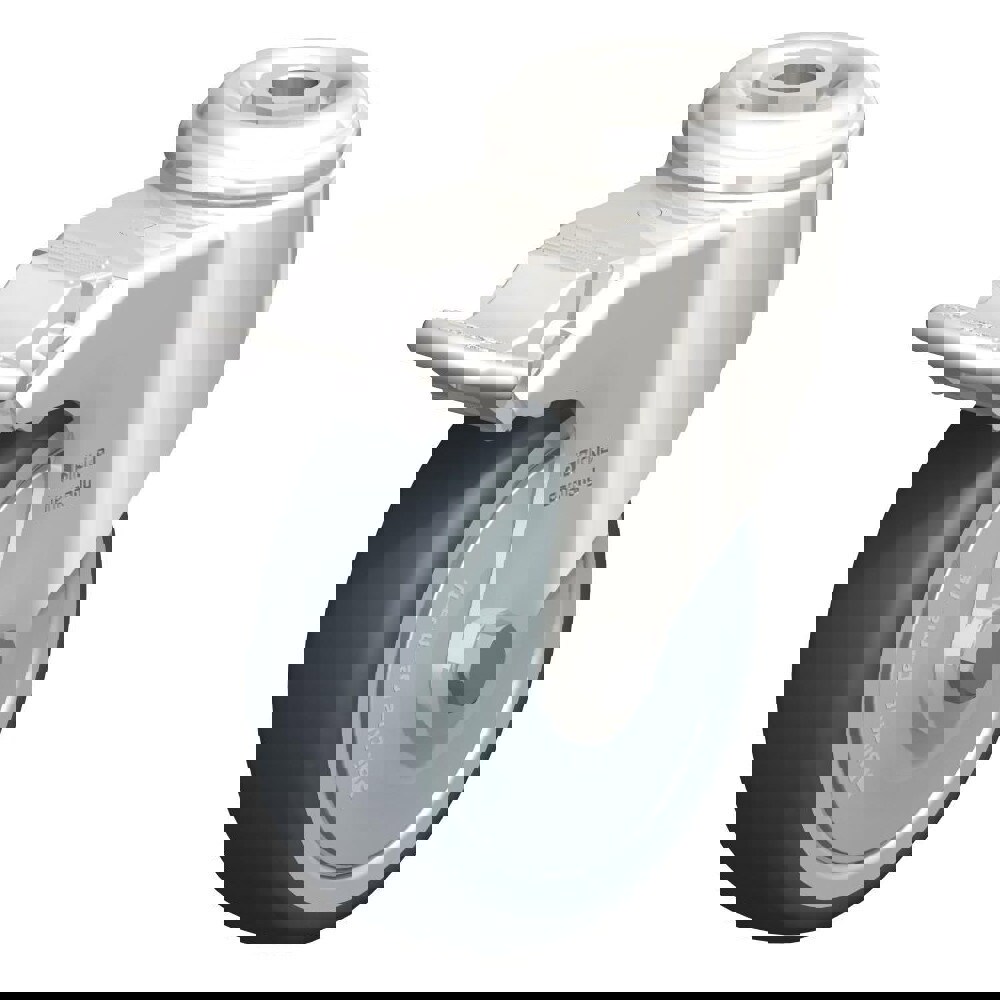 Top Plate Casters; Mount Type: Plate ; Number of Wheels: 1.000 ; Wheel Diameter (Inch): 5 ; Wheel Material: Synthetic ; Wheel Width (Inch): 1-9/16 ; Wheel Color: Gray