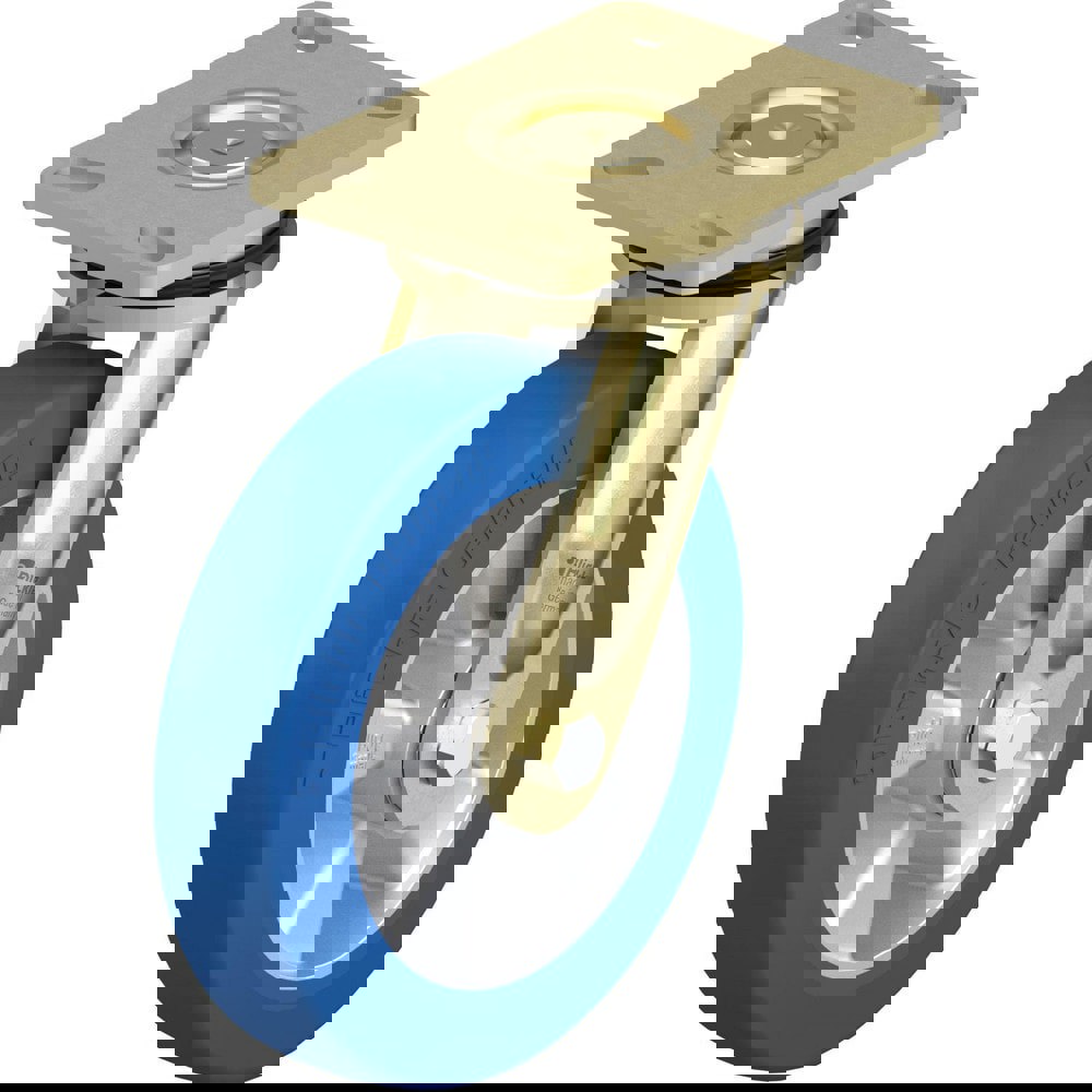 Top Plate Casters; Mount Type: Plate ; Number of Wheels: 1.000 ; Wheel Diameter (Inch): 6-5/16 ; Wheel Material: Rubber ; Wheel Width (Inch): 2 ; Wheel Color: Black