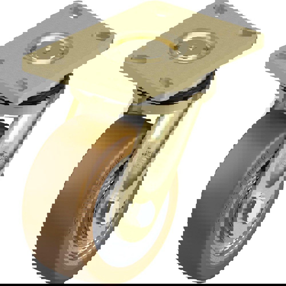 Top Plate Casters; Mount Type: Plate ; Number of Wheels: 1.000 ; Wheel Diameter (Inch): 5 ; Wheel Material: Polyurethane ; Wheel Width (Inch): 2-3/8 ; Wheel Color: Brown