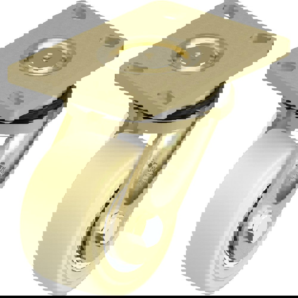 Top Plate Casters; Mount Type: Plate ; Number of Wheels: 1.000 ; Wheel Diameter (Inch): 4 ; Wheel Material: Synthetic ; Wheel Width (Inch): 2-3/16 ; Wheel Color: Natural Beige