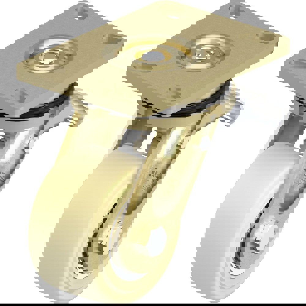 Top Plate Casters; Mount Type: Plate ; Number of Wheels: 1.000 ; Wheel Diameter (Inch): 4 ; Wheel Material: Synthetic ; Wheel Width (Inch): 2-3/16 ; Wheel Color: Natural Beige