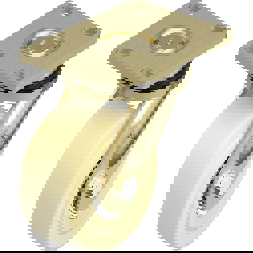 Top Plate Casters; Mount Type: Plate ; Number of Wheels: 1.000 ; Wheel Diameter (Inch): 5 ; Wheel Material: Synthetic ; Wheel Width (Inch): 2-3/16 ; Wheel Color: Natural Beige