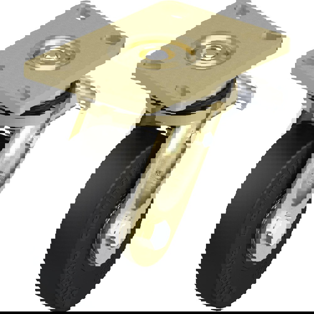 Top Plate Casters; Mount Type: Plate ; Number of Wheels: 1.000 ; Wheel Diameter (Inch): 5 ; Wheel Material: Rubber ; Wheel Width (Inch): 2-1/16 ; Wheel Color: Black