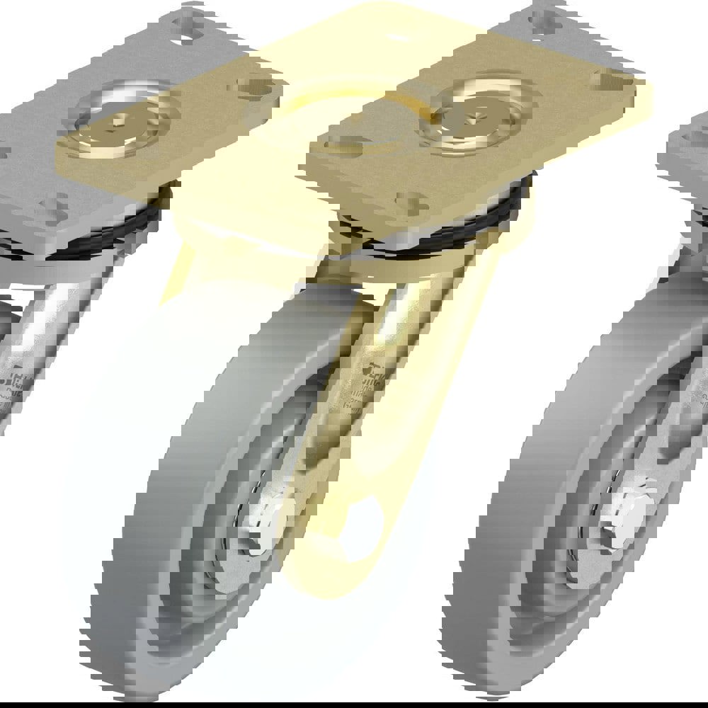 Top Plate Casters; Mount Type: Plate ; Number of Wheels: 1.000 ; Wheel Diameter (Inch): 5 ; Wheel Material: Synthetic ; Wheel Width (Inch): 2 ; Wheel Color: Gray