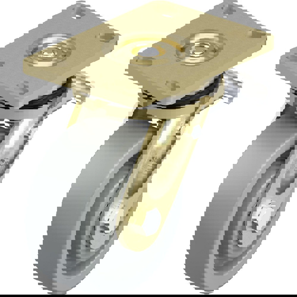 Top Plate Casters; Mount Type: Plate ; Number of Wheels: 1.000 ; Wheel Diameter (Inch): 5 ; Wheel Material: Synthetic ; Wheel Width (Inch): 2 ; Wheel Color: Gray