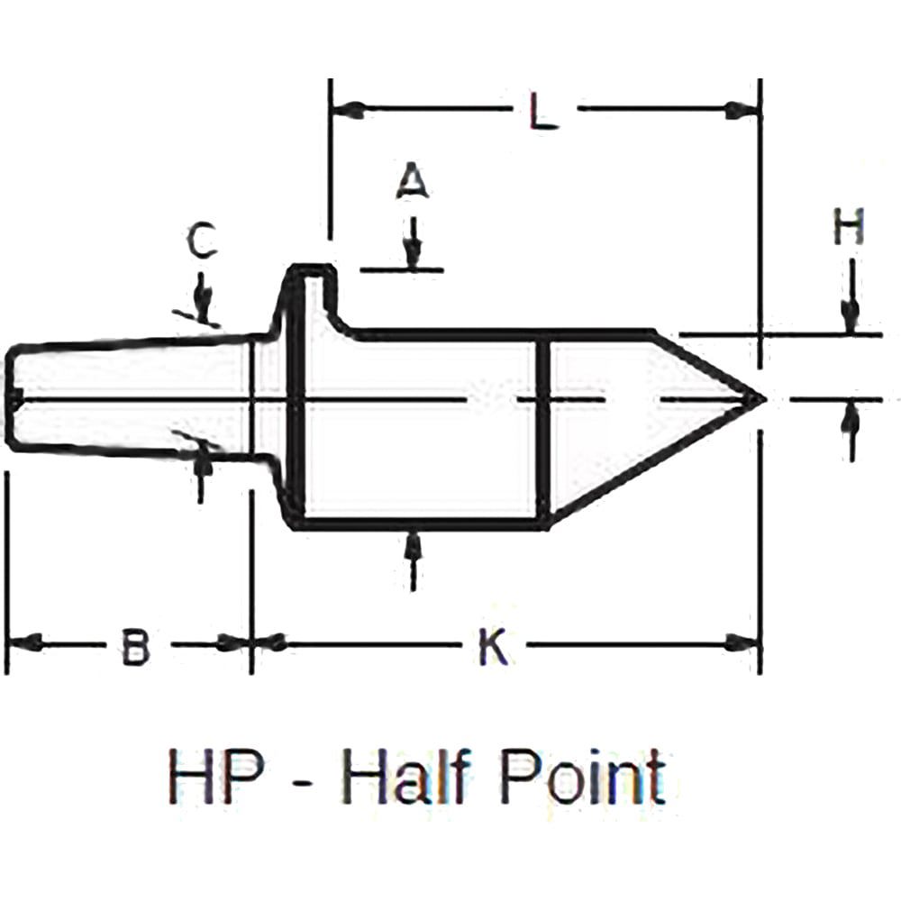 Lathe Center Points, Tips & Accessories; Center Compatibility: Dead Center ; Point Style: Half Point