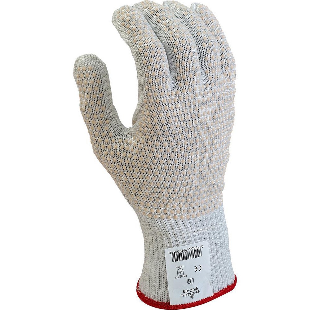 Cut, Puncture & Abrasion-Resistant Glove: SHOWA 910C, Size X-Small, ANSI Cut A4, ANSI Puncture 1, PVC, HPPE, Stainless Steel, Polyester & Nylon