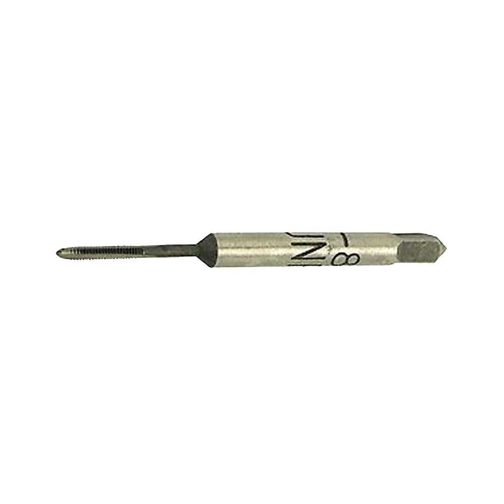 Straight Flute Tap: #2-56 UNC, 2 Flutes, Plug, High Speed Steel, Bright/Uncoated
