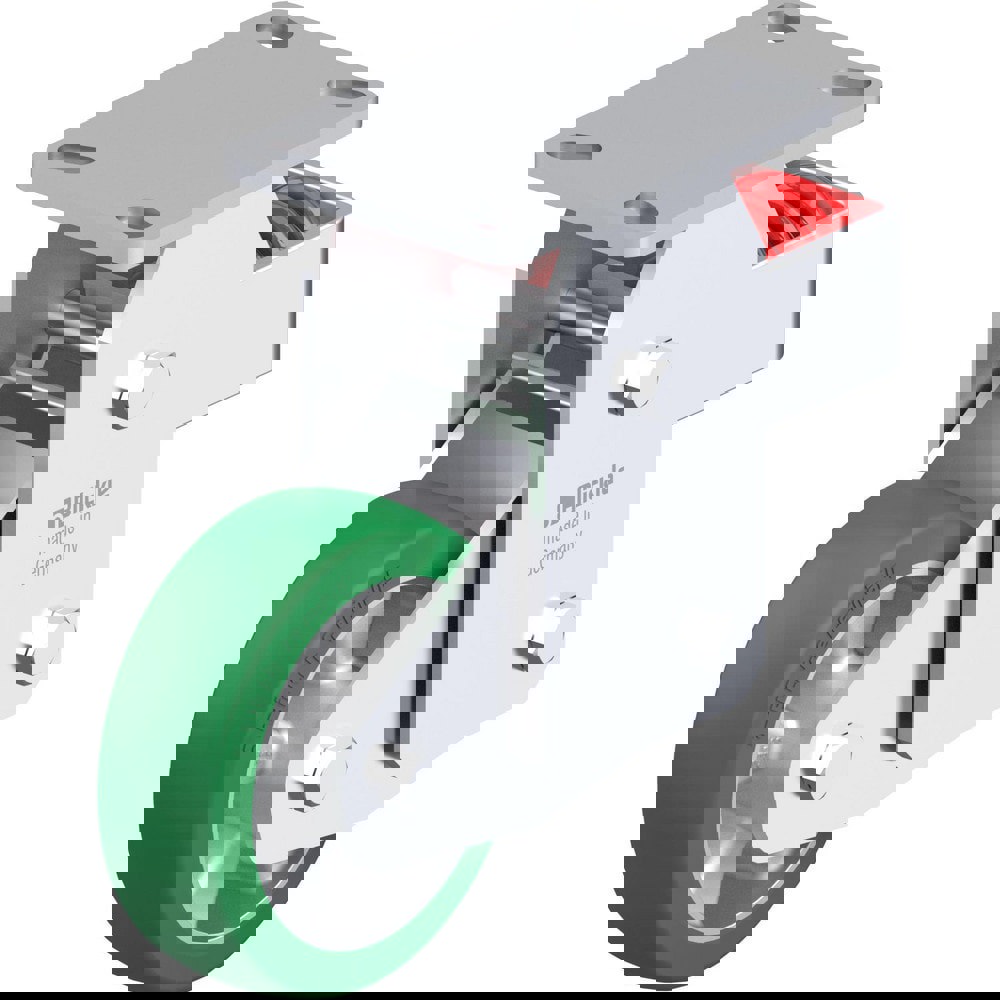 Top Plate Casters; Mount Type: Plate ; Number of Wheels: 1.000 ; Wheel Diameter (Inch): 4 ; Wheel Material: Polyurethane ; Wheel Width (Inch): 1-9/16 ; Wheel Color: Green