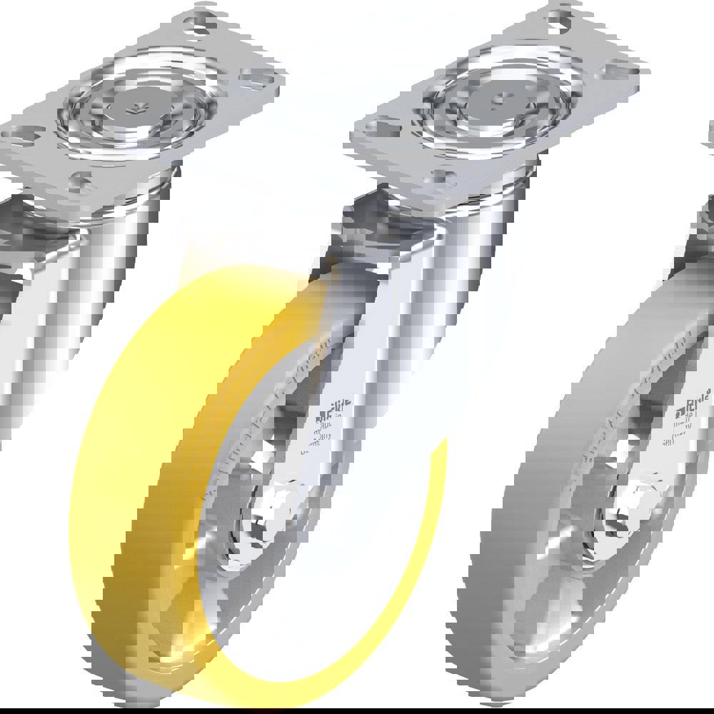 Top Plate Casters; Mount Type: Plate ; Number of Wheels: 1.000 ; Wheel Diameter (Inch): 4 ; Wheel Material: Polyurethane ; Wheel Width (Inch): 1-9/16 ; Wheel Color: Light Brown