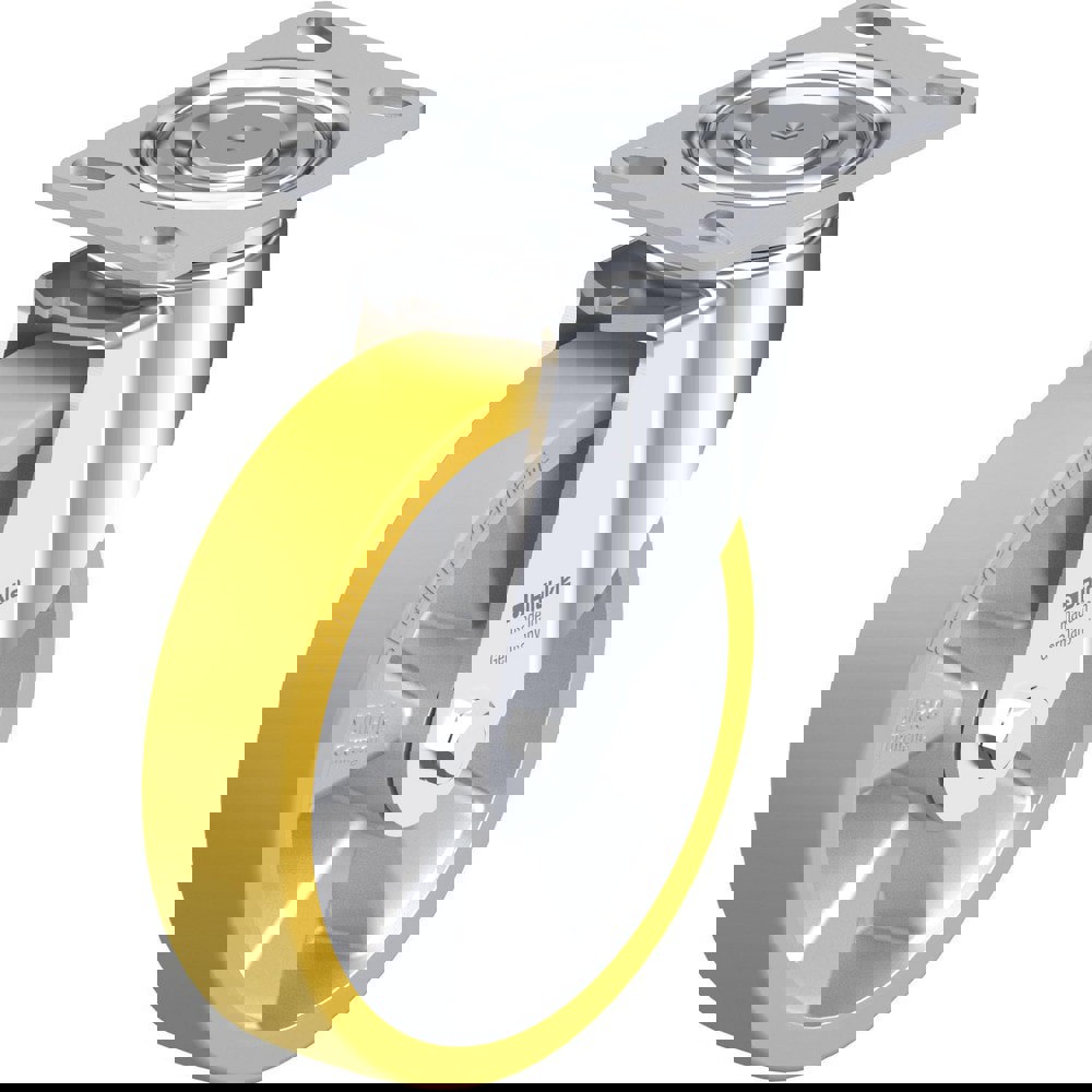 Top Plate Casters; Mount Type: Plate ; Number of Wheels: 1.000 ; Wheel Diameter (Inch): 5 ; Wheel Material: Polyurethane ; Wheel Width (Inch): 1-9/16 ; Wheel Color: Light Brown