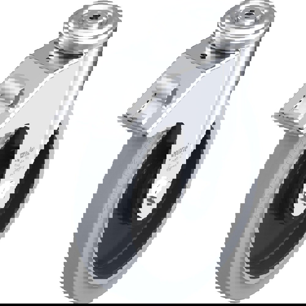 Standard Casters; Mount: Hollow Kingpin ; Caster Type: Swivel w/Brake ; Brake Type: Total-Lock Brake ; Bearing Type: Precision Ball ; Style: Double Ball ; Wheel Diameter (Inch): 8