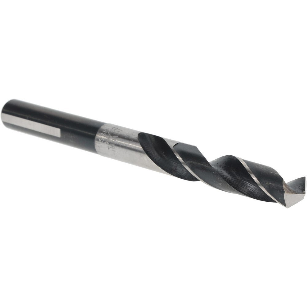 Reduced Shank Drill Bit: 33/64'' Dia, 1/2'' Shank Dia, 118 , High Speed Steel