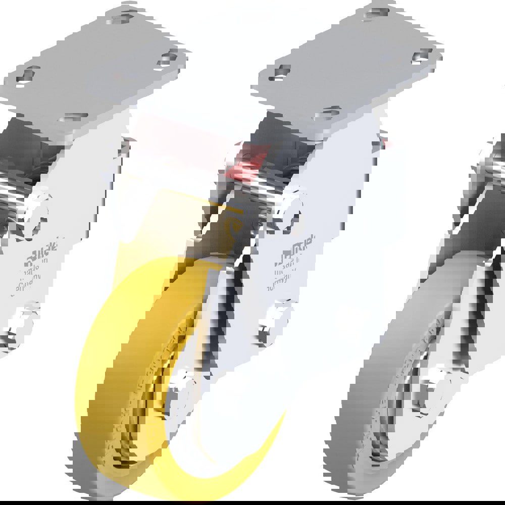 Top Plate Casters; Mount Type: Plate ; Number of Wheels: 1.000 ; Wheel Diameter (Inch): 8 ; Wheel Material: Polyurethane ; Wheel Width (Inch): 2 ; Wheel Color: Green