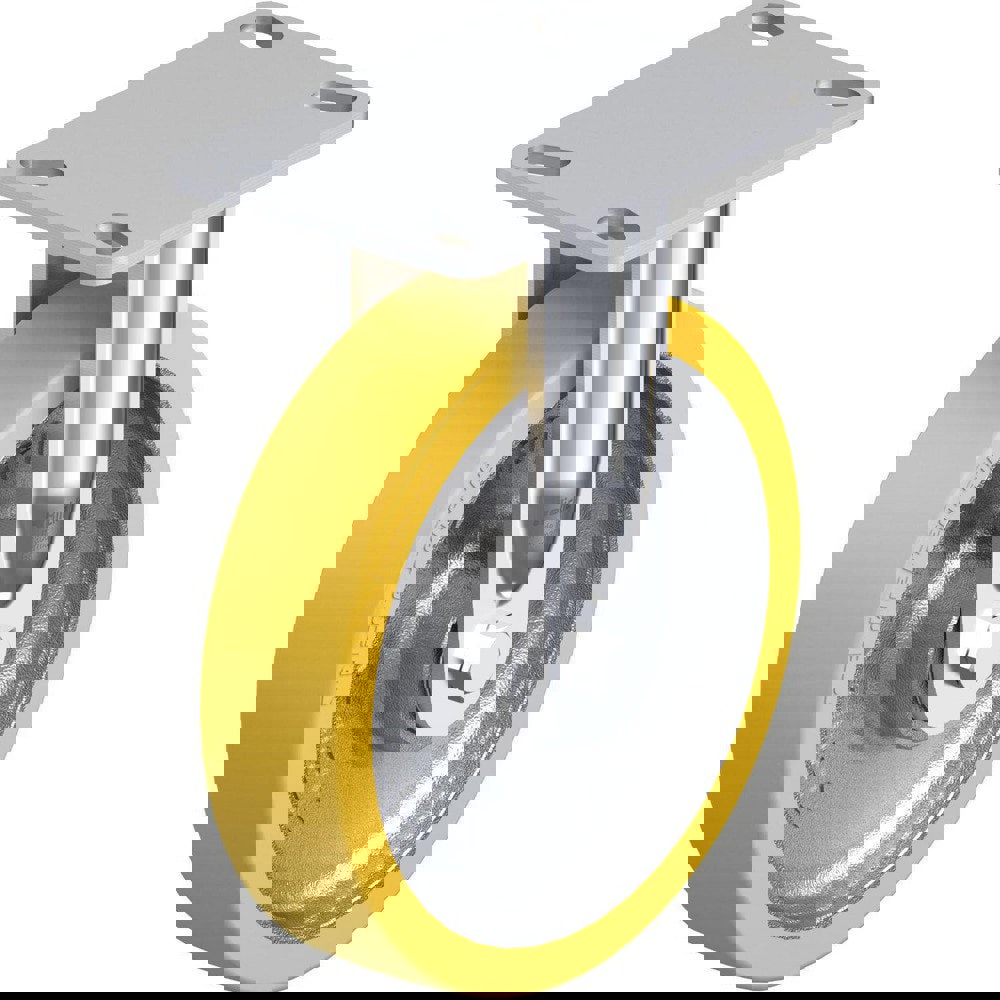 Top Plate Casters; Mount Type: Plate ; Number of Wheels: 1.000 ; Wheel Diameter (Inch): 4 ; Wheel Material: Rubber ; Wheel Width (Inch): 1-1/4 ; Wheel Color: Gray